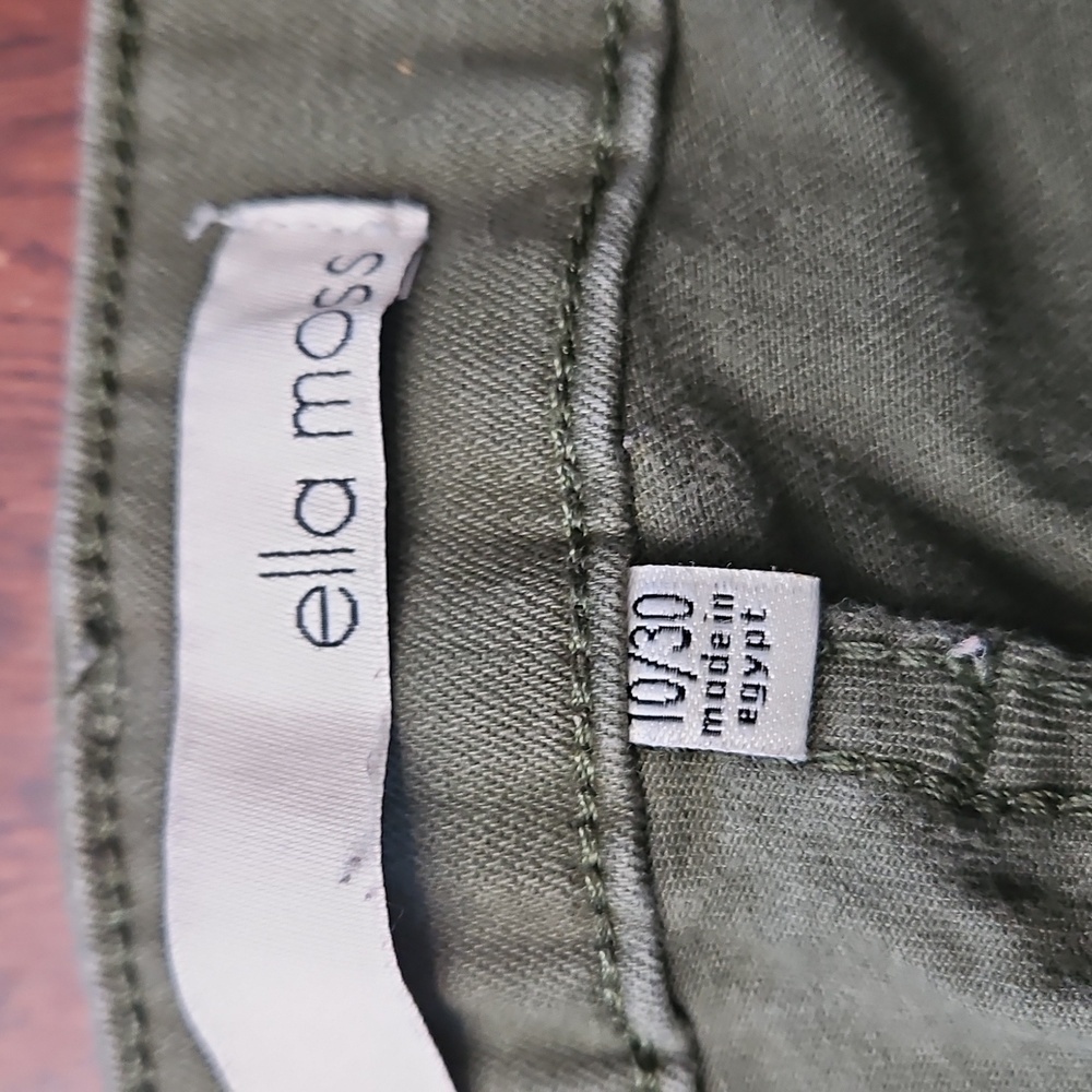 Olive Green High Waisted Jeans Size 10 30 - Picture 2 of 5